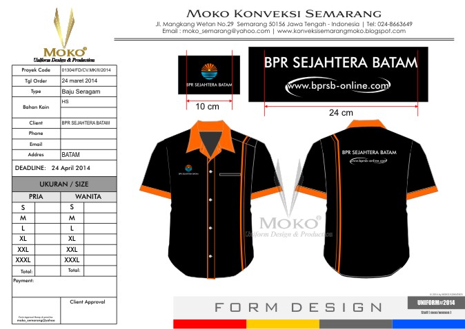 model baju seragam kerja batik